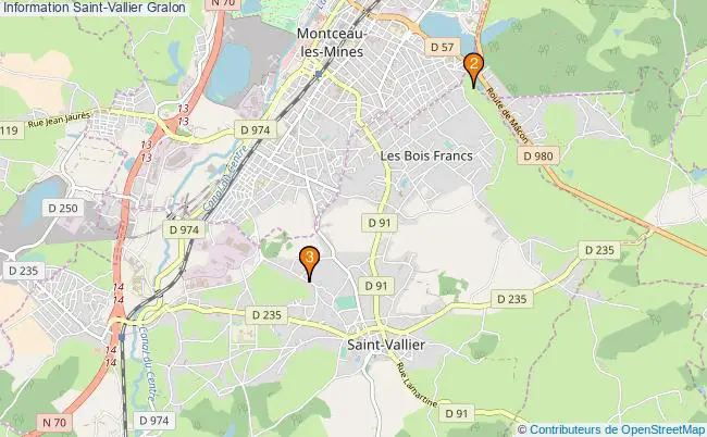 plan Information Saint-Vallier Associations information Saint-Vallier : 3 associations