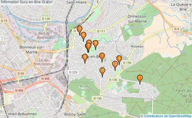 plan Information Sucy-en-Brie Associations information Sucy-en-Brie : 16 associations
