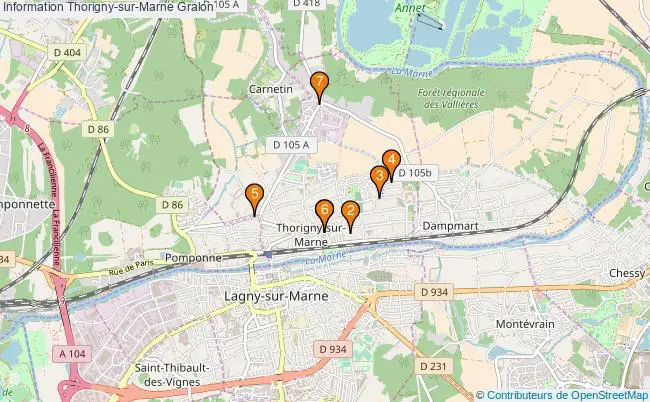 plan Information Thorigny-sur-Marne Associations information Thorigny-sur-Marne : 7 associations