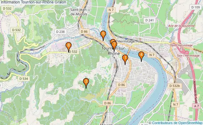 plan Information Tournon-sur-Rhône Associations information Tournon-sur-Rhône : 11 associations