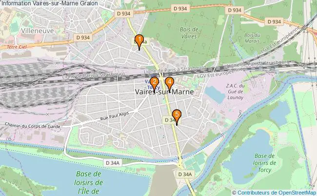 plan Information Vaires-sur-Marne Associations information Vaires-sur-Marne : 7 associations