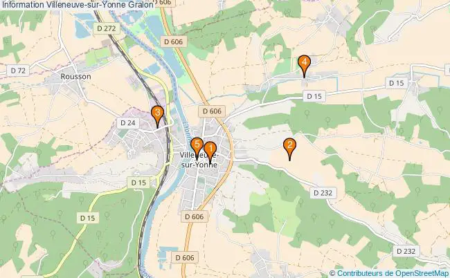 plan Information Villeneuve-sur-Yonne Associations information Villeneuve-sur-Yonne : 4 associations