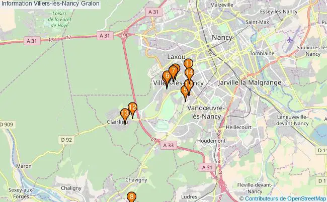 plan Information Villers-lès-Nancy Associations information Villers-lès-Nancy : 12 associations
