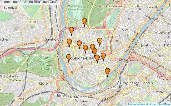plan Informatique Boulogne-Billancourt Associations informatique Boulogne-Billancourt : 18 associations
