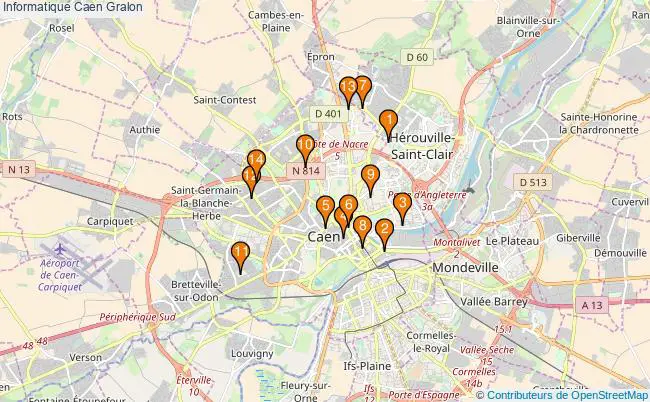 plan Informatique Caen Associations informatique Caen : 16 associations