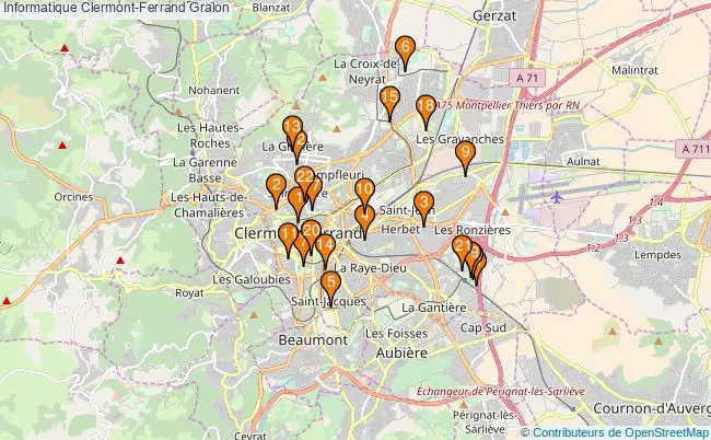 plan Informatique Clermont-Ferrand Associations informatique Clermont-Ferrand : 21 associations