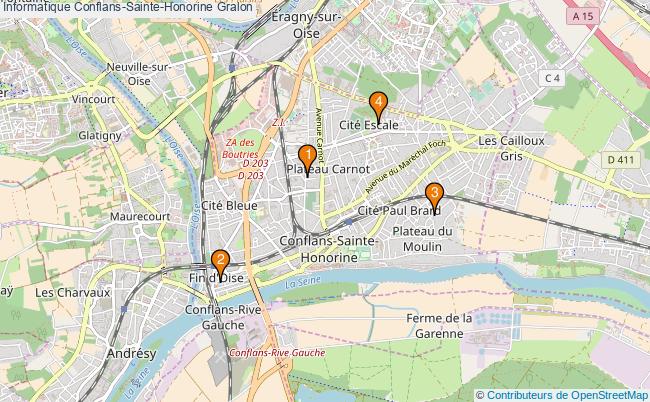 plan Informatique Conflans-Sainte-Honorine Associations informatique Conflans-Sainte-Honorine : 5 associations