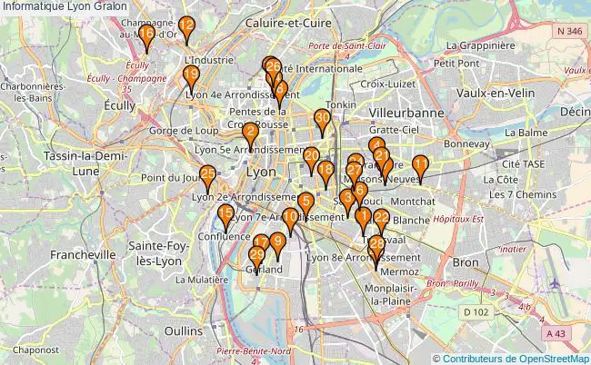 plan Informatique Lyon Associations informatique Lyon : 114 associations