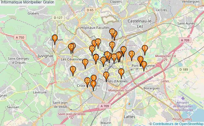 plan Informatique Montpellier Associations informatique Montpellier : 72 associations