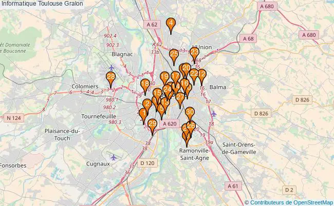 plan Informatique Toulouse Associations informatique Toulouse : 101 associations