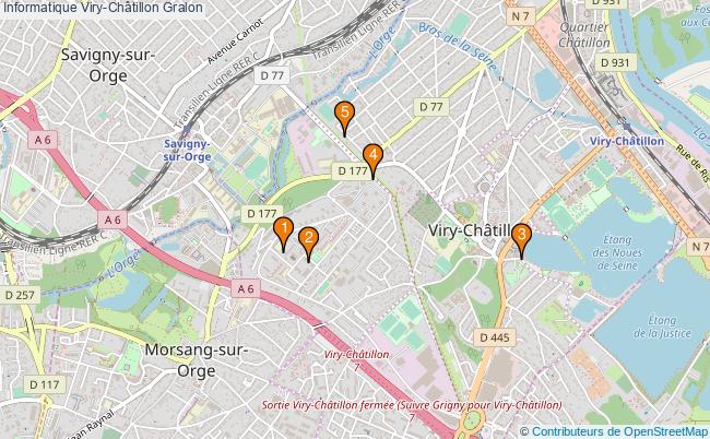 plan Informatique Viry-Châtillon Associations informatique Viry-Châtillon : 6 associations