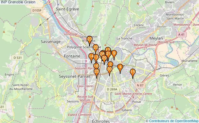 plan INP Grenoble Associations INP Grenoble : 64 associations