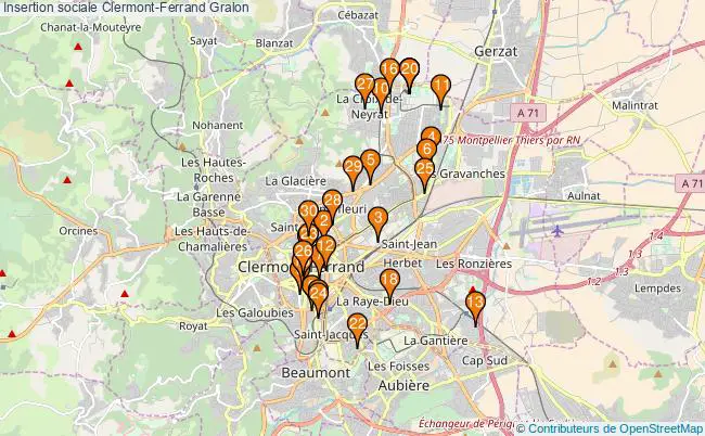 plan Insertion sociale Clermont-Ferrand Associations insertion sociale Clermont-Ferrand : 33 associations