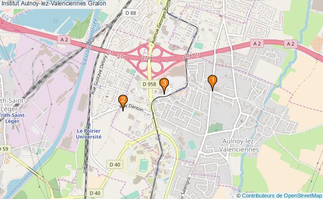 plan Institut Aulnoy-lez-Valenciennes Associations Institut Aulnoy-lez-Valenciennes : 3 associations