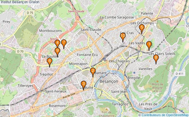 plan Institut Besançon Associations Institut Besançon : 10 associations