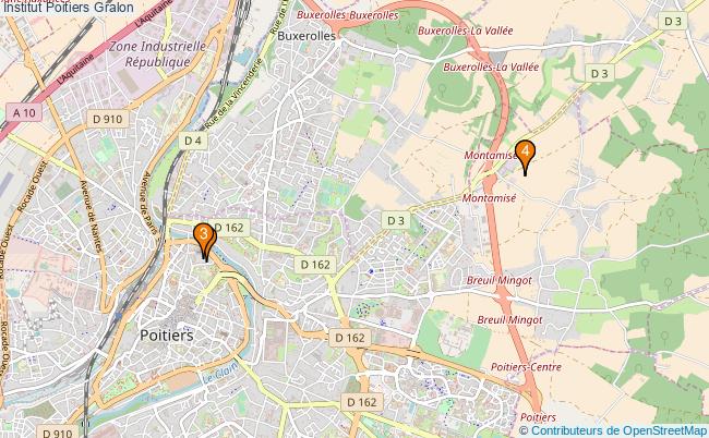 plan Institut Poitiers Associations Institut Poitiers : 4 associations