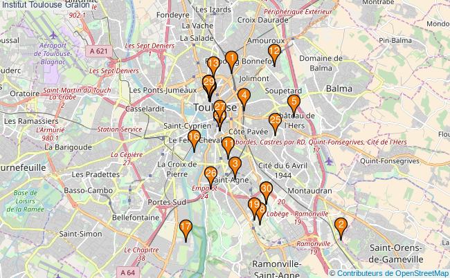 plan Institut Toulouse Associations Institut Toulouse : 59 associations