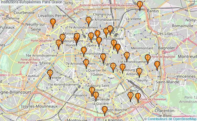 plan Institutions européennes Paris Associations institutions européennes Paris : 43 associations