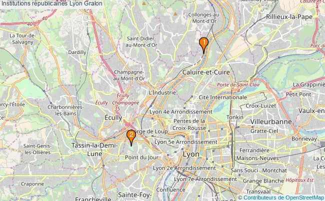 plan Institutions républicaines Lyon Associations institutions républicaines Lyon : 2 associations