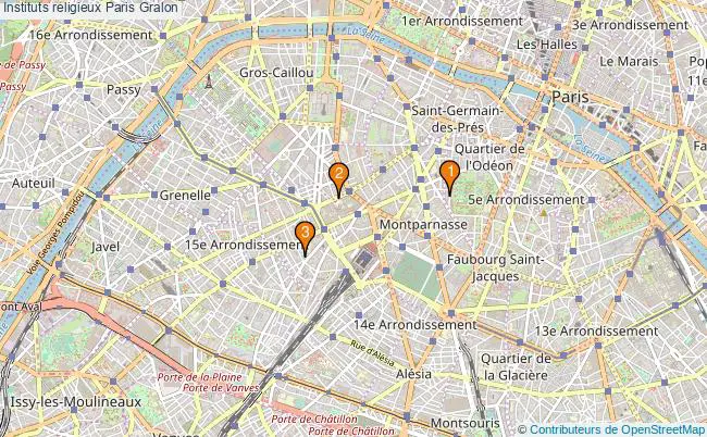 plan Instituts religieux Paris Associations instituts religieux Paris : 3 associations