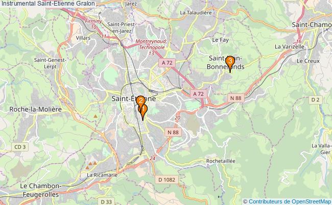 plan Instrumental Saint-Etienne Associations instrumental Saint-Etienne : 4 associations