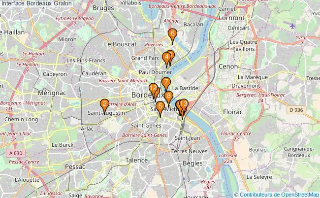 plan Interface Bordeaux Associations interface Bordeaux : 16 associations