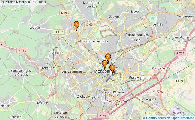 plan Interface Montpellier Associations interface Montpellier : 7 associations