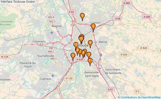 plan Interface Toulouse Associations interface Toulouse : 14 associations
