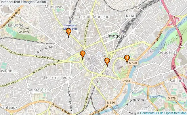 plan Interlocuteur Limoges Associations Interlocuteur Limoges : 4 associations