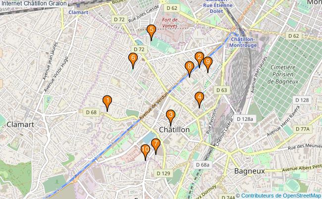plan Internet Châtillon Associations Internet Châtillon : 8 associations