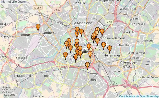 plan Internet Lille Associations Internet Lille : 134 associations