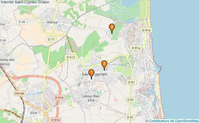 plan Internet Saint-Cyprien Associations Internet Saint-Cyprien : 3 associations