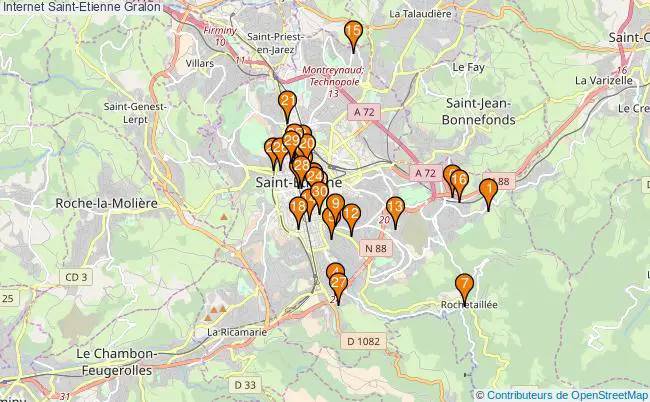 plan Internet Saint-Etienne Associations Internet Saint-Etienne : 55 associations