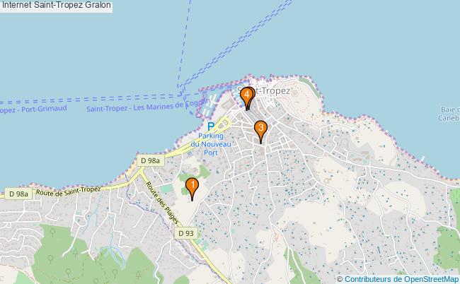 plan Internet Saint-Tropez Associations Internet Saint-Tropez : 4 associations