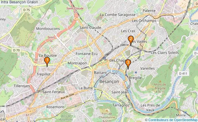 plan Intra Besançon Associations Intra Besançon : 3 associations