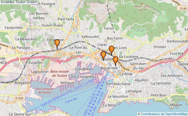 plan Invalides Toulon Associations Invalides Toulon : 4 associations