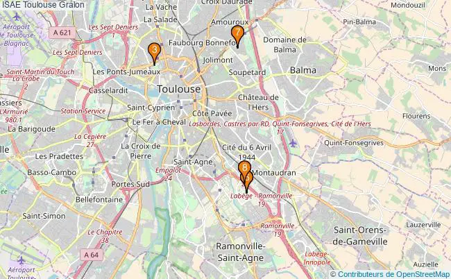 plan ISAE Toulouse Associations ISAE Toulouse : 7 associations