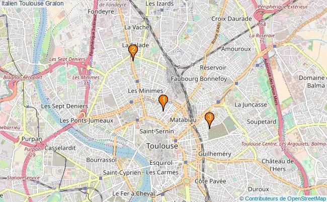 plan Italien Toulouse Associations Italien Toulouse : 4 associations