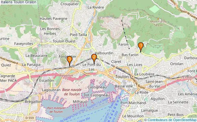 plan Italiens Toulon Associations Italiens Toulon : 3 associations