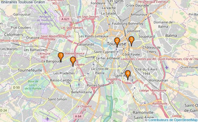 plan Itinéraires Toulouse Associations Itinéraires Toulouse : 5 associations