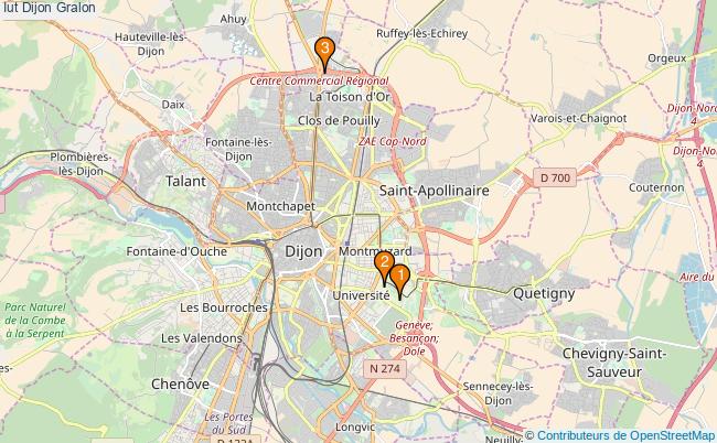 plan Iut Dijon Associations iut Dijon : 4 associations