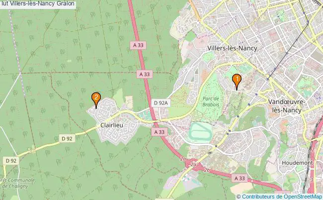 plan Iut Villers-lès-Nancy Associations iut Villers-lès-Nancy : 2 associations