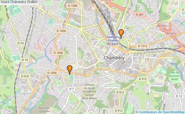 plan Ivoire Chambéry Associations ivoire Chambéry : 2 associations