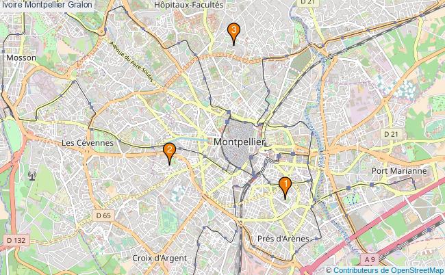 plan Ivoire Montpellier Associations ivoire Montpellier : 7 associations