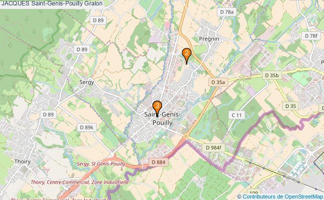 plan JACQUES Saint-Genis-Pouilly Associations JACQUES Saint-Genis-Pouilly : 2 associations