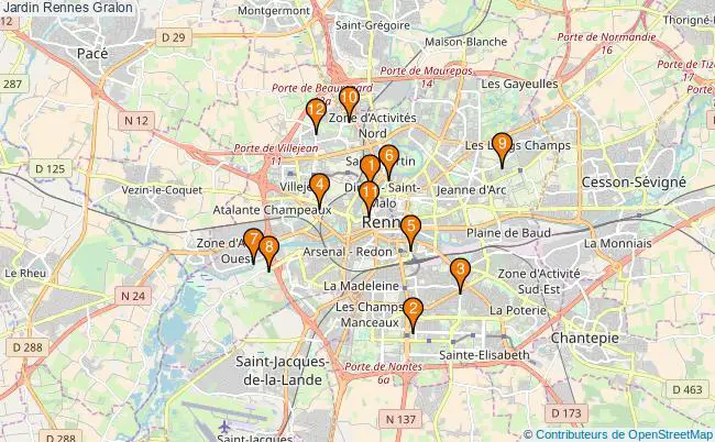 plan Jardin Rennes Associations jardin Rennes : 13 associations