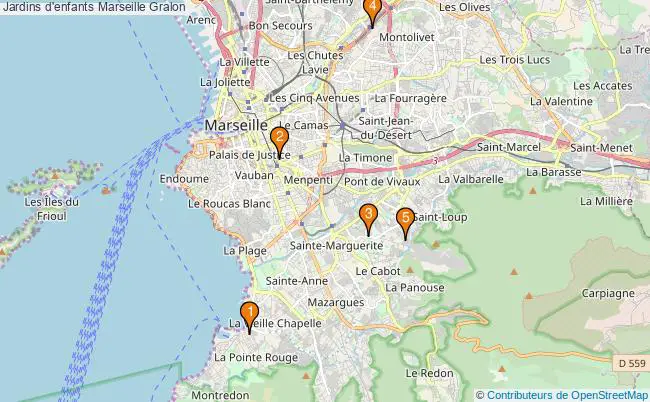 plan Jardins d'enfants Marseille Associations jardins d'enfants Marseille : 5 associations