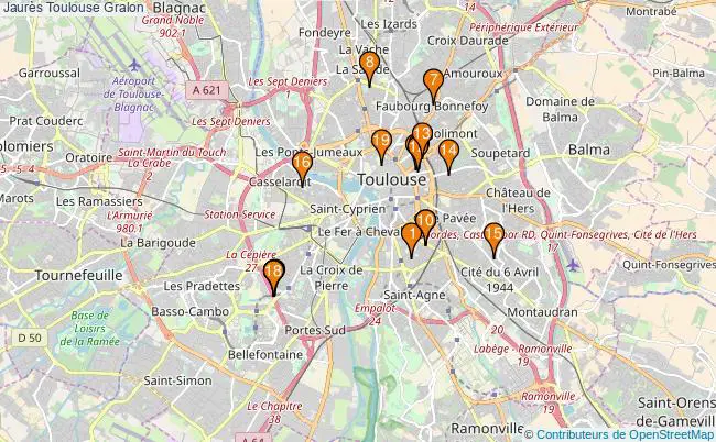plan Jaurès Toulouse Associations jaurès Toulouse : 27 associations