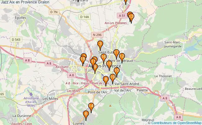 plan Jazz Aix en Provence Associations Jazz Aix en Provence : 19 associations