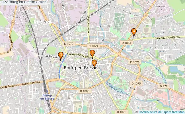 plan Jazz Bourg-en-Bresse Associations Jazz Bourg-en-Bresse : 4 associations